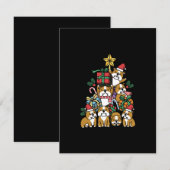 Dog Gift | Kerstboom Engelse Bulldog Dog Bedankkaart (Voorkant / Achterkant)