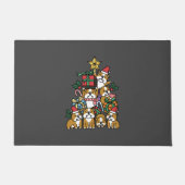 Dog Gift | Kerstboom Engelse Bulldog Dog Deurmat (Voorkant)