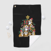 Dog Gift | Kerstboom Engelse Bulldog Dog Golfhanddoek (Insitu)