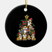 Dog Gift | Kerstboom Engelse Bulldog Dog Keramisch Ornament (Voorkant)