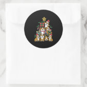 Dog Gift | Kerstboom Engelse Bulldog Dog Ronde Sticker (Tas)