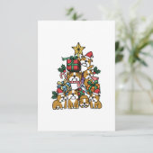 Dog Gift | Kerstboom Engelse Bulldog Dog RSVP Kaartje (Staand voorkant)