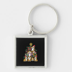 Dog Gift   Kerstboom Engelse Bulldog Dog Sleutelhanger