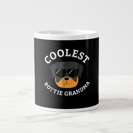 Dog gift | Koolste rottweiler-oma Grote Koffiekop (Voorkant)