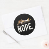 Dog Gift | Miss Dachshund. Nee. Ronde Sticker (Envelop)