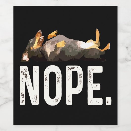 Dog Gift | Miss Dachshund. Nee. Wijn Etiket (Enkel label)