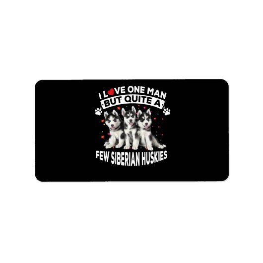 dog gift | Ouite A Dog Few Siberian Husky Etiket (Voorkant)