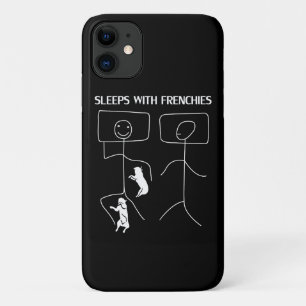 Dog Gift   Slapen met frenchies Case-Mate iPhone Case