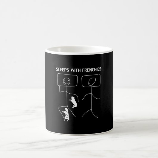 Dog Gift | Slapen met frenchies Koffiemok (Center)