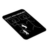 Dog Gift | Slapen met frenchies Magneet (Rechterzijde)