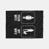 Dog Gift | Uw vrouw - Mijn vrouw Franse Bulldog Fleece Deken (Voorkant (Horizontaal))