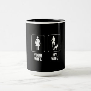 Dog Gift Uw vrouw - Mijn vrouw Franse Bulldog Mok