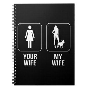 Dog Gift Uw vrouw - Mijn vrouw Franse Bulldog Notitieboek