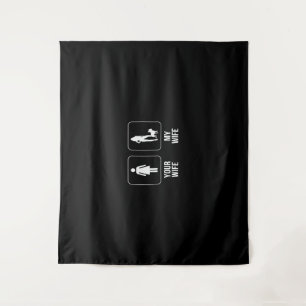 Dog Gift   Uw vrouw - Mijn vrouw Franse Bulldog Wandkleed