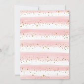 Dog Girl Baby shower Blush Pink Floral Puppies Kaart (Achterkant)