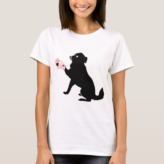 Dog giving paw t-shirt (Voorkant)