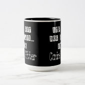 Dog Glitter Humor Two-Tone Koffee Mok (Center)
