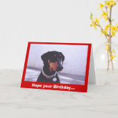 Dog~go Good Birthday.. Kaart (Gele Bloem)