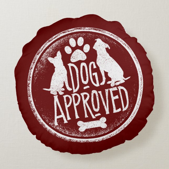 Dog goedgekeurd rond kussen (Achterkant)