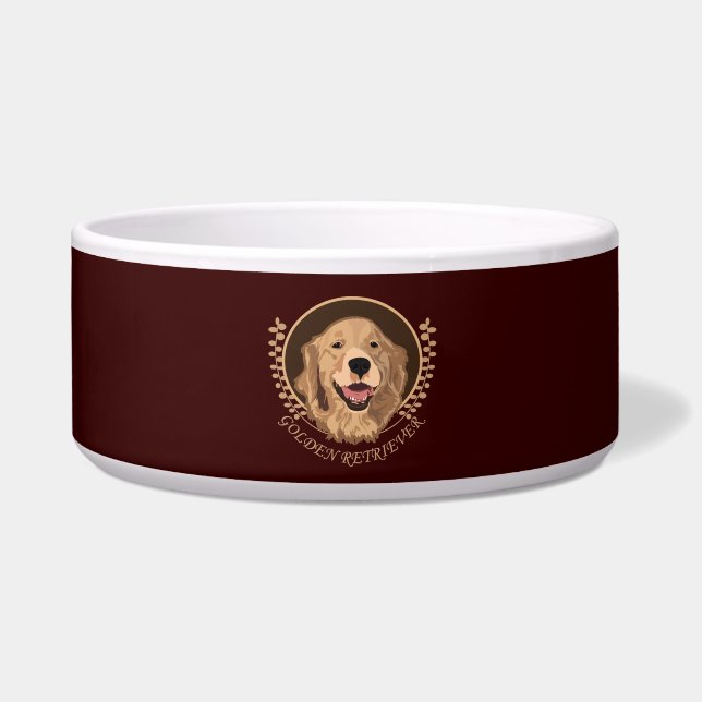 Dog Golden Retriever Voerbakje (Voorkant)