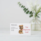 Dog Gone Cool Doggy Visitekaartje (Staand voorkant)