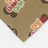 Dog Gone Cute Dog Fleece Blanket Deken (Hoek)