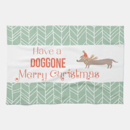 Dog Gone Merry Kerstmis Theedoek