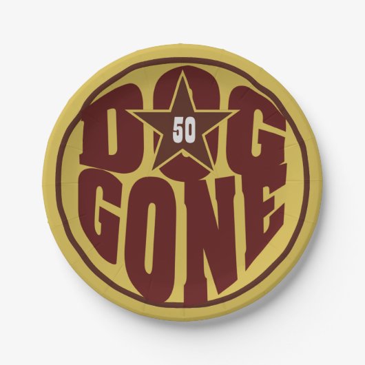 Dog Gone Oude Borden Papieren Bordje (Voorkant)