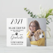 Dog Gone Senior Year Class 2021 Foto Afstuderen Kaart (Staand voorkant)