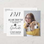 Dog Gone Senior Year Class 2021 Photo Afstuderen Uitnodiging Briefkaart (Voorkant / Achterkant)