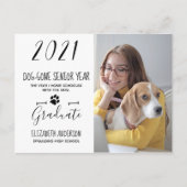 Dog Gone Senior Year Class 2021 Photo Afstuderen Uitnodiging Briefkaart (Voorkant)