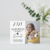 Dog Gone Senior Year Class of 2021 Afstuderen Phot Aankondigingskaart (Staand voorkant)