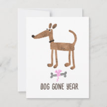 Dog Gone Year Funny Card
