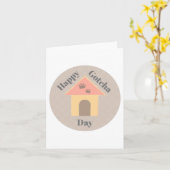 Dog gotcha-dagkaart kaart (Gele Bloem)