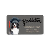 Dog Graduation Cap Etiket (Voorkant)