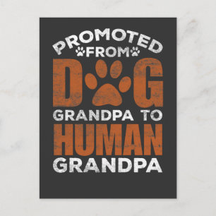 Dog Grandfather Promotion Dad Human Granddad Briefkaart