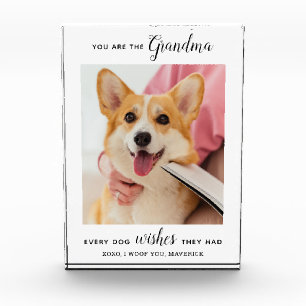 Dog Grandma Personalized Pet Afbeelding Fotoblokken