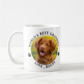 Dog Grandma Personalized Pet Photo Hondenliefhebbe Koffiemok (Links)