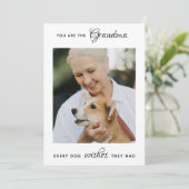Dog Grandma Personalized Pet Photo Moederdag Feestdagenkaart (Staand voorkant)