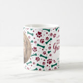 Dog Grandpa Custom Pet met kerstfoto's Koffiemok (Center)
