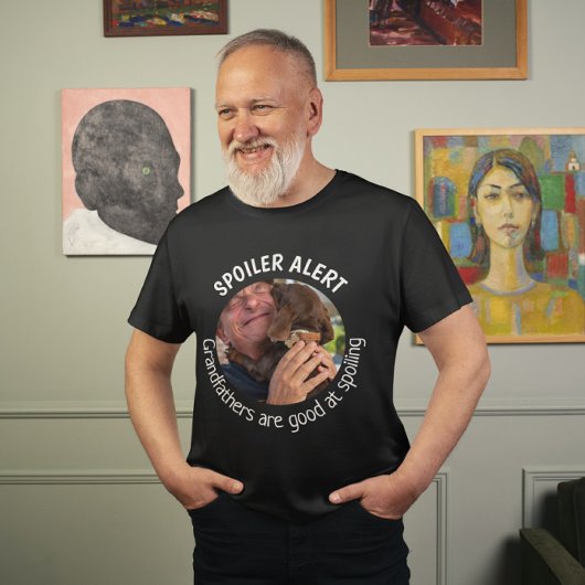 Dog Grandpa/Grandad Fathers Day Custom Photo T-shirt