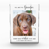 Dog Grandpa Personalized Pet Afbeelding Fotoblokken (Voorkant)