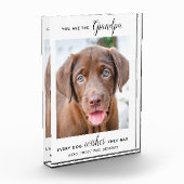 Dog Grandpa Personalized Pet Afbeelding Fotoblokken (Links)