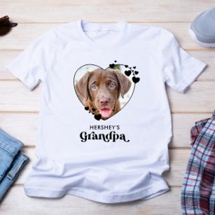 Dog GRANDPA Persoonlijk Hondenliefhebber Pet Foto T-shirt