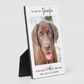 Dog Grandpa Persoonlijke foto van het Gepersonalis Fotoplaat (Zijkant)