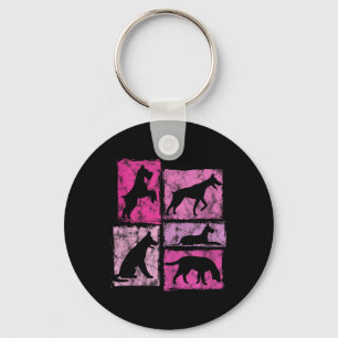 Dog Graphic Ik hou van alle honden voor vrouwen en Sleutelhanger