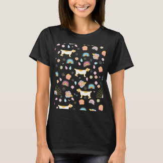 Dog Graphic Pattern Stickers T-shirt