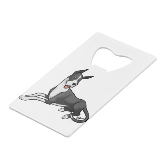 Dog Great Dane Mantle Creditkaart Flessenopener (Achterkant Gekanteld)