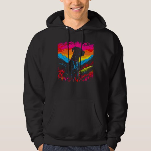 Dog Great Dane Pop Art Hoodie (Voorkant)