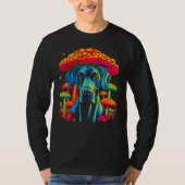 Dog Great Dane Psychedelic Mushroom T-shirt (Voorkant)